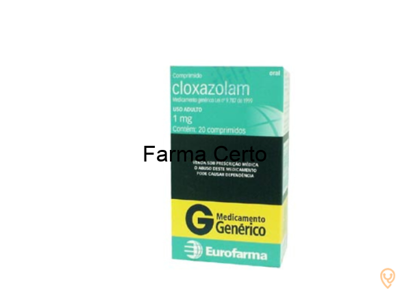 Cloxazolam 1mg 30 comprimidos